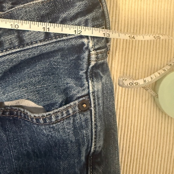 Abercrombie Kids Size 10 Distressed Jeans – Y2K Style Raw Hem Vintage Wash - Picture 5 of 9